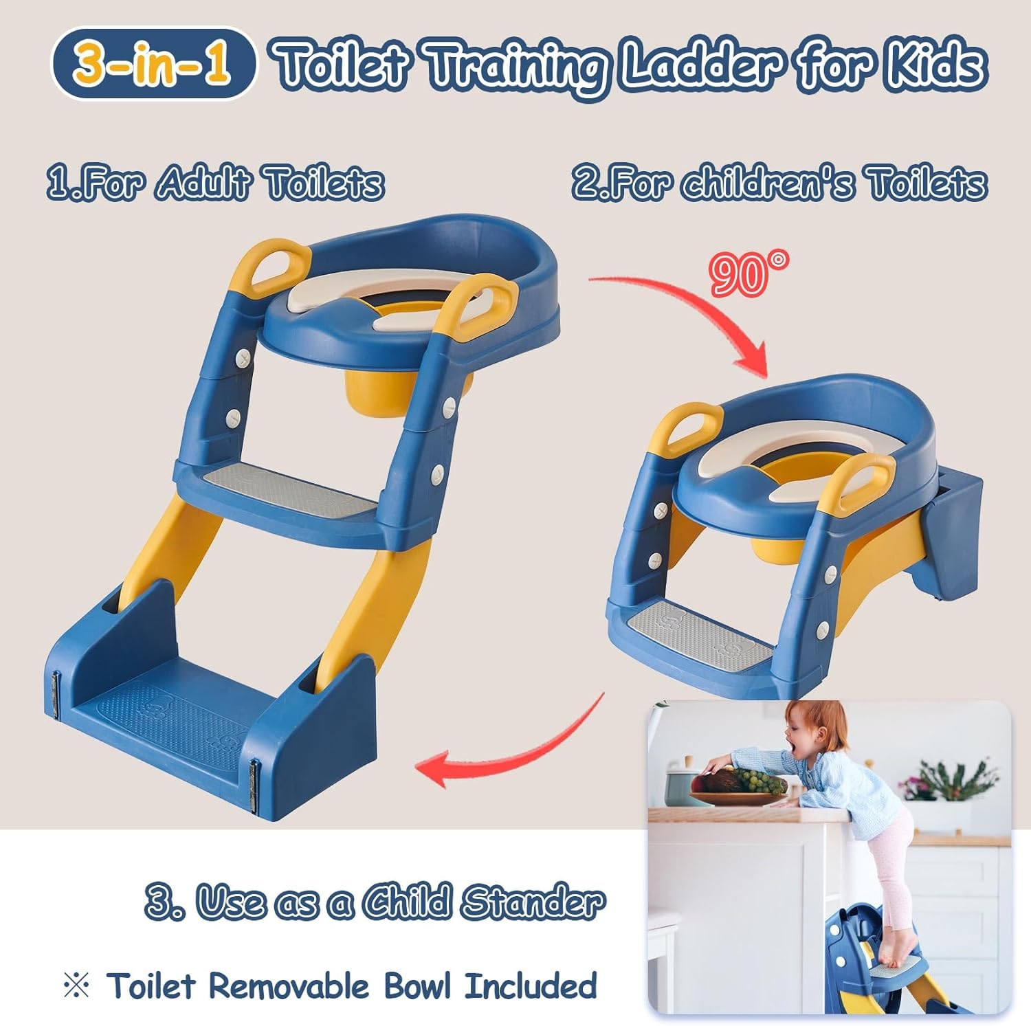 3 in 1 Toddler Training Ladder - огляд і ціна Toddler Potty Training Seat