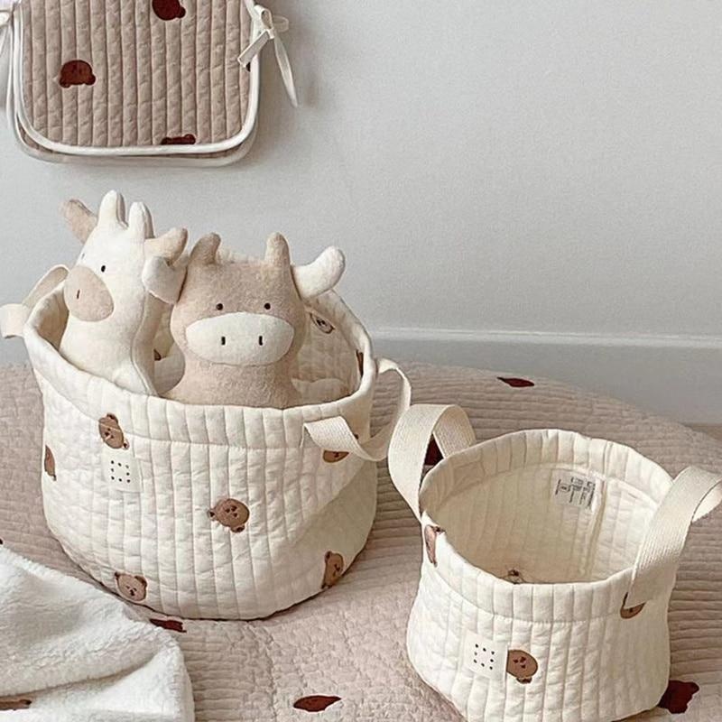 Cute Bear Embroidery Diaper Ba - огляд і ціна Baby Products Basket