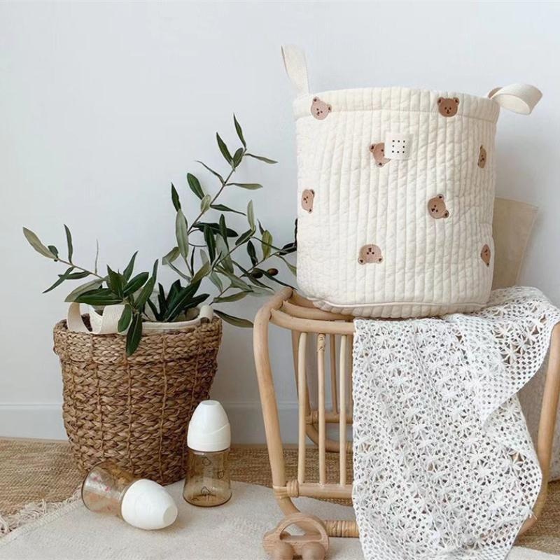 Cute Bear Embroidery Diaper Ba - огляд і ціна Baby Products Basket